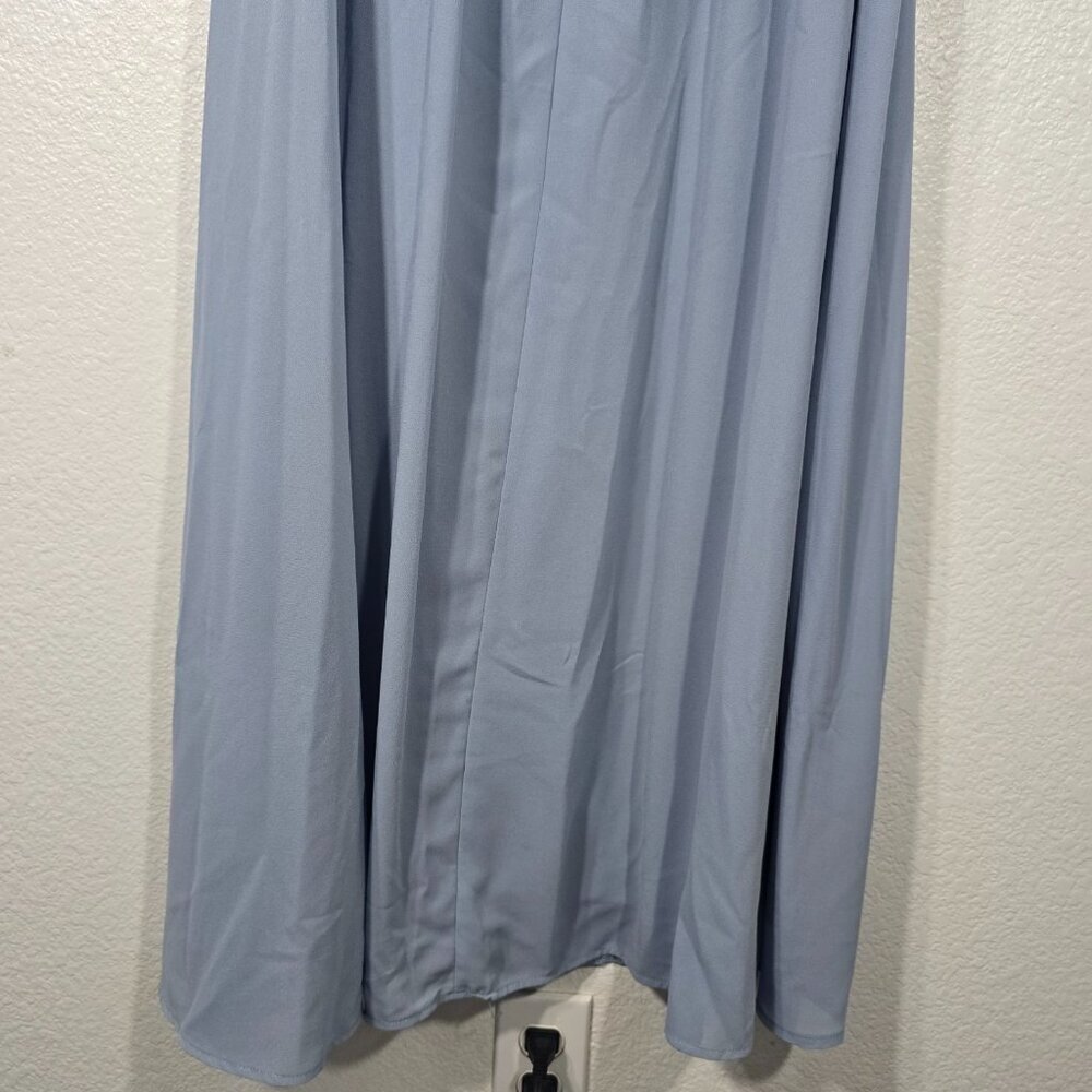 Lulus Air of Romance Maxi Dress Women Small Blue Halter Neck Bridesmaid Party - Picture 6 of 9